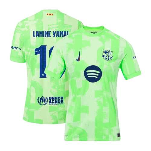 Barcelona LAMINE YAMAL #19 Third Away Soccer Jersey Authentic 2024/25- UCL