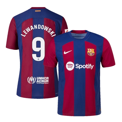 Barcelona LEWANDOWSKI #9 Home Jersey Authentic 2023/24