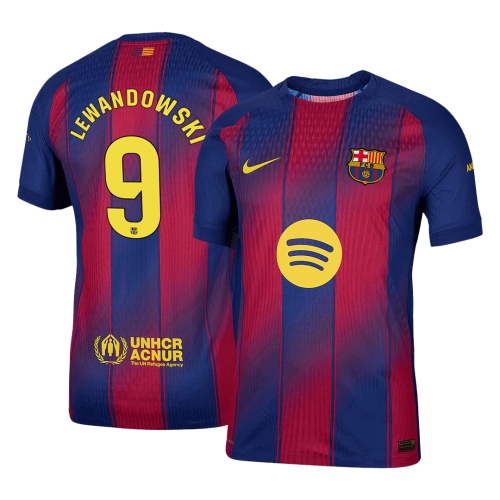 Barcelona LEWANDOWSKI #9 Home Soccer Jersey Authentic 2025/26