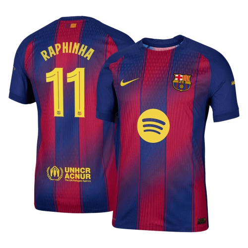 Barcelona RAPHINHA #11 Home Soccer Jersey Authentic 2025/26 - UCL Edition