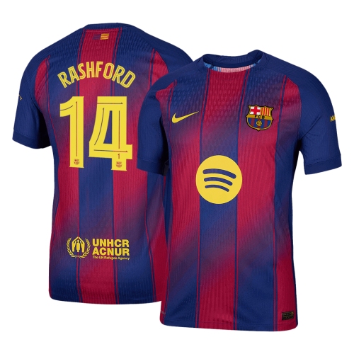 Barcelona RASHFORD #14 Home Soccer Jersey Authentic 2025/26 - UCL Edition