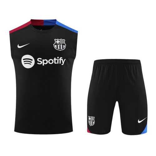 Barcelona Pre-Match Training Soccer Jersey Kit 2024/25 (Jersey+Shorts)