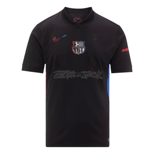 Barcelona X Travis Scott Away Soccer Jersey 2024/25 Black