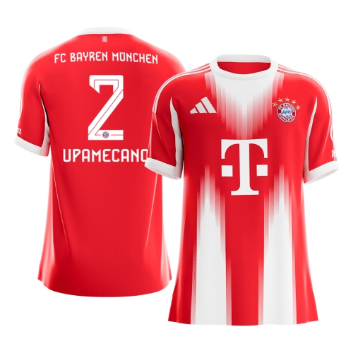 Bayern Munich UPAMECANO #2 Home Soccer Jersey 2025/26