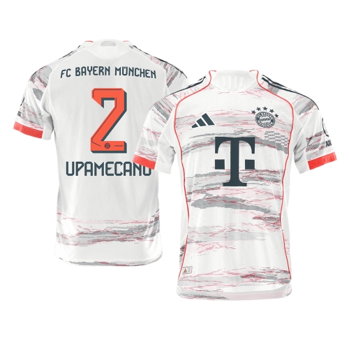 UPAMECANO #2 Authentic Bayern Munich Away Soccer Jersey 2025/26 White