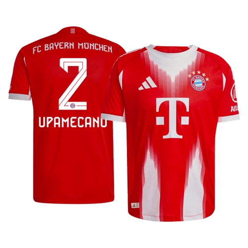 UPAMECANO #2 Authentic Bayern Munich Home Soccer Jersey 2025/26 Red