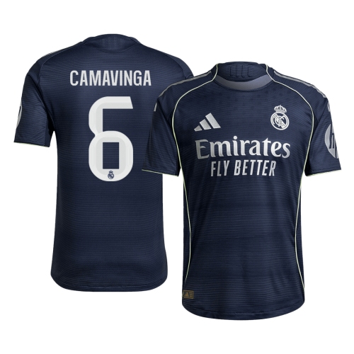 CAMAVINGA #6 Authentic Real Madrid Away Soccer Jersey 2025/26 Navy