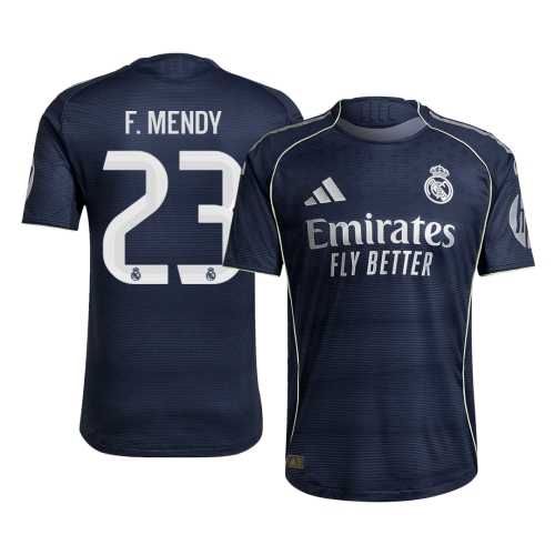 F.MENDY #23 Authentic Real Madrid Away Soccer Jersey 2025/26 Navy