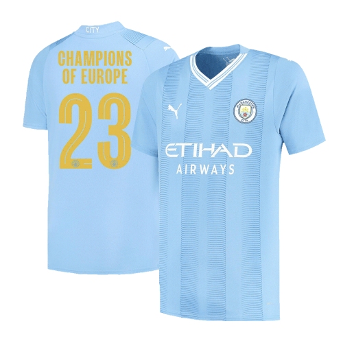 CHAMPIONS OF EUROPE #23 Manchester City Home Jersey 2023/24