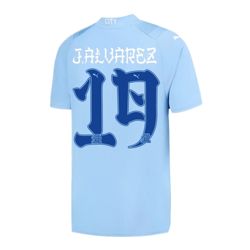 Manchester City J.ALVAREZ #19 Japanese Tour Printing Home Jersey 2023/24