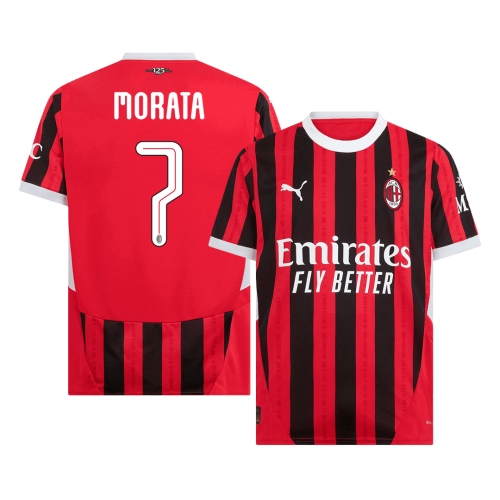 AC Milan MORATA #7 Home Jersey 2024/25 - UCL Edition