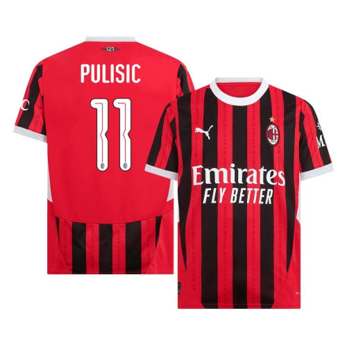 AC Milan PULISIC #11 Home Jersey 2024/25 - UCL Edition