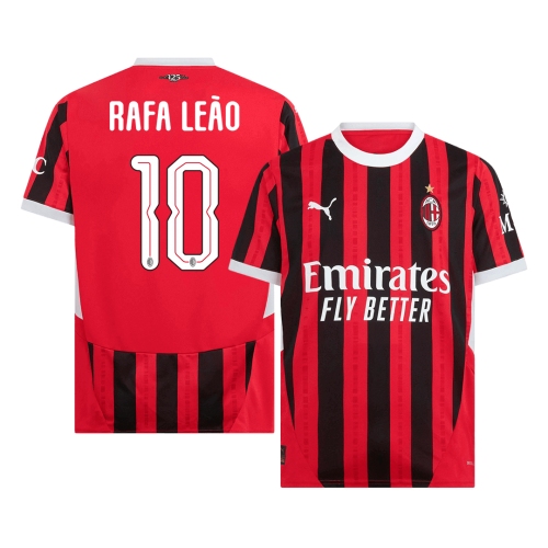 AC Milan RAFA LE?O #10 Home Jersey 2024/25 - UCL Edition