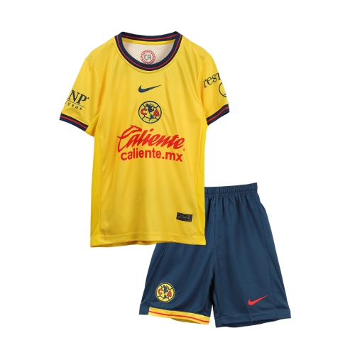 Club America Home Soccer Jersey Kit 2024/25 Kids(Jersey+Shorts)