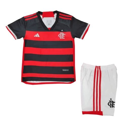 CR Flamengo Home Jersey Kit 2024/25 Kids(Jersey+Shorts)