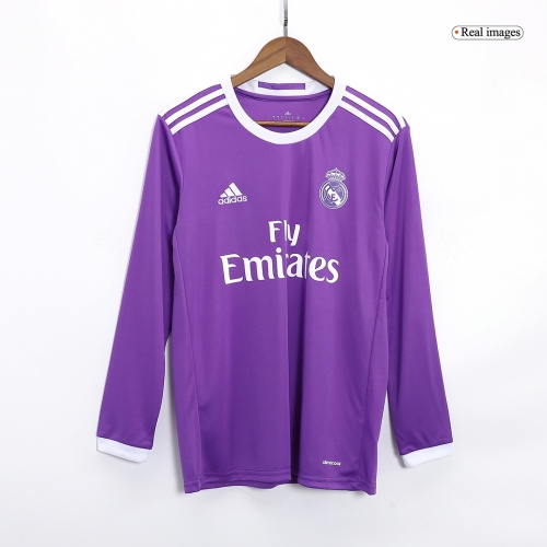 Real Madrid Away Jersey Retro 2016/17 - Long Sleeve