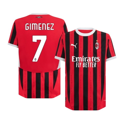 AC Milan GIMENEZ #7 Home Soccer Jersey Authentic 2024/25