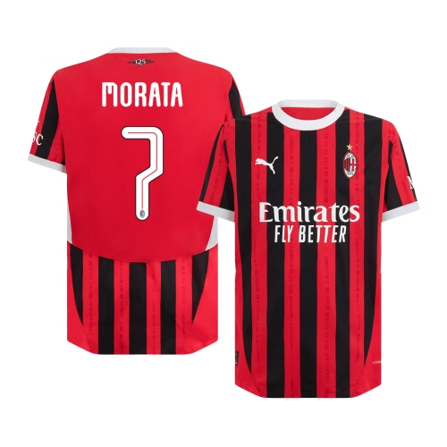 AC Milan MORATA #7 Home Jersey Authentic 2024/25 - UCL Edition