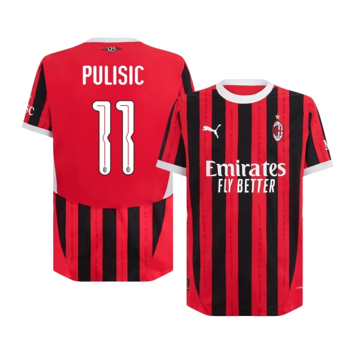 AC Milan PULISIC #11 Home Jersey Authentic 2024/25 - UCL Edition