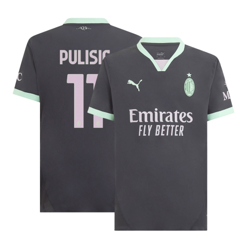 AC Milan PULISIC #11 Third Away Soccer Jersey Authentic 2024/25