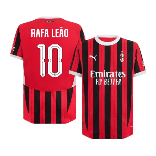 AC Milan RAFA LE?O #10 Home Jersey Authentic 2024/25 - UCL Edition