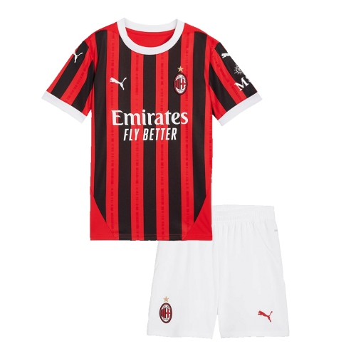 AC Milan Home Jersey Kit 2024/25 Kids(Jersey+Shorts)