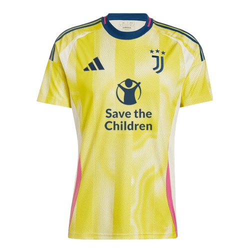 Juventus Away Soccer Jersey 2024/25- Save The Children Sponsor