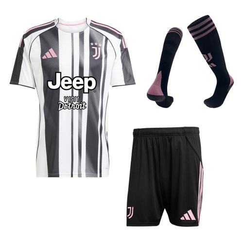 Juventus Home Soccer Jersey Kit 2025/26