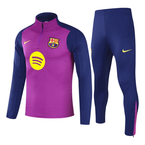 Kid's Barcelona Zipper Sweatshirt Kit(Top+Pants) 25/26 Purple