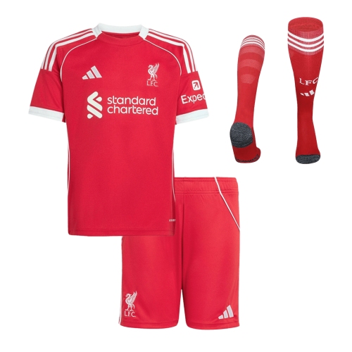 Kid's Liverpool Home Soccer Jersey Kit(Jersey+Shorts+Socks) 25/26 Red