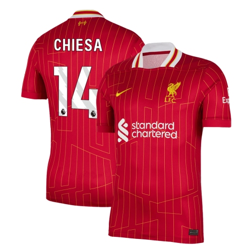 Liverpool CHIESA #14 Home Soccer Jersey 2024/25