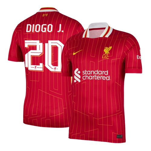 Liverpool DIOGO J. #20 Home Soccer Jersey 2024/25 - UCL Edition