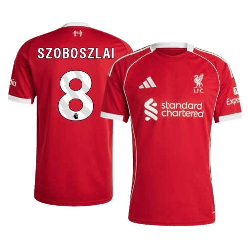 Liverpool SZOBOSZLAI #8 Home Soccer Jersey 2025/26