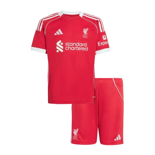 Liverpool Home Soccer Jersey Kit 2025/26 Kids(Jersey+Shorts)