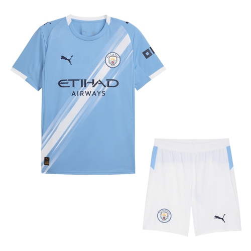 Manchester City Home Soccer Jersey Kit 2025/26 (Jersey+Shorts)