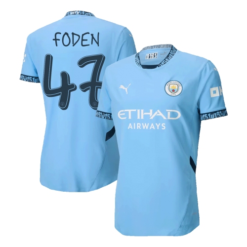 Manchester City FODEN #47 Home Jersey Authentic 2024/25 - UCL Edition