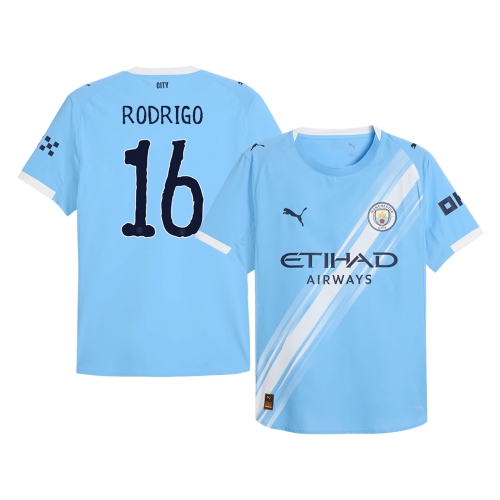 Manchester City RODRIGO #16 Home Soccer Jersey Authentic 2025/26 - Club World Cup