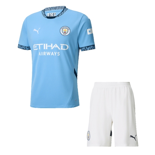 Manchester City Home Jersey Kit 2024/25 (Jersey+Shorts)