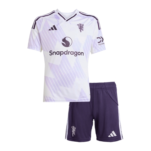 Manchester United Away Soccer Jersey Kit 2025/26 Kids(Jersey+Shorts)