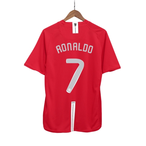 Manchester United RONALDO #7 Home Soccer Jersey Retro 2007/08 - UCL Final