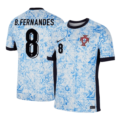 Portugal B.FERNANDES #8 Away Soccer Jersey EURO 2024