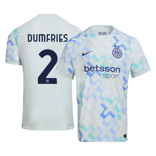 DUMFRIES #2 Authentic Inter Milan Away Soccer Jersey 2025/26 Blue