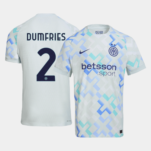 DUMFRIES #2 Authentic Inter Milan Away Soccer Jersey 2025/26 Blue