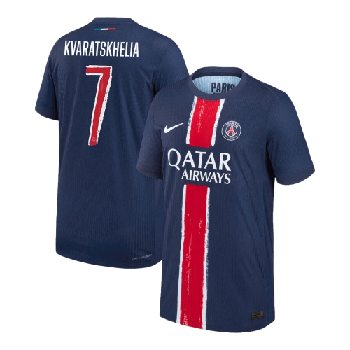 PSG KVARATSKHELIA #7 Home Soccer Jersey Authentic 2024/25 - UCL Edition