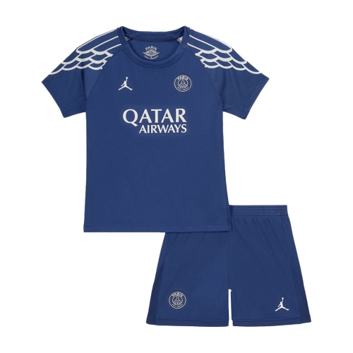 PSG Fourth Away Soccer Jersey Kit 2024/25 Kids(Jersey+Shorts)