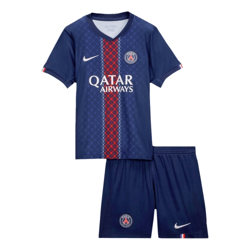 PSG Home Soccer Jersey Kit 2025/26 Kids(Jersey+Shorts)