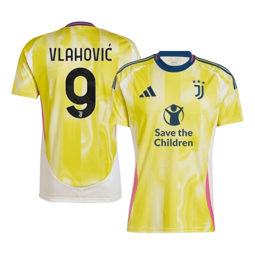 Juventus VLAHOVI? #9 Away Soccer Jersey - Save The Children Sponsor