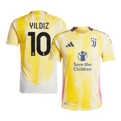 Juventus YILDIZ #10 Away Soccer Jersey Authentic- Save The Children Sponsor