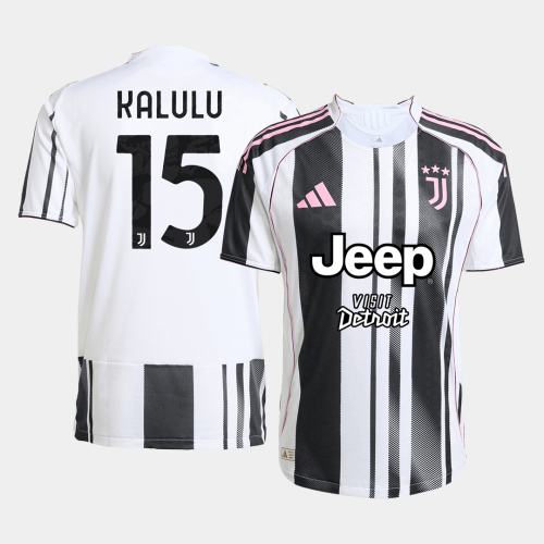 KALULU #15 Authentic Juventus Home Soccer Jersey 2025/26 Black&White