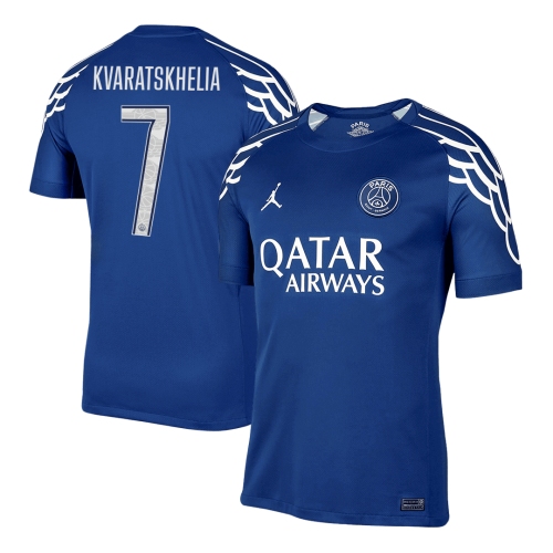 PSG KVARATSKHELIA #7 Fourth Away Soccer Jersey 2024/25 - UCL Edition